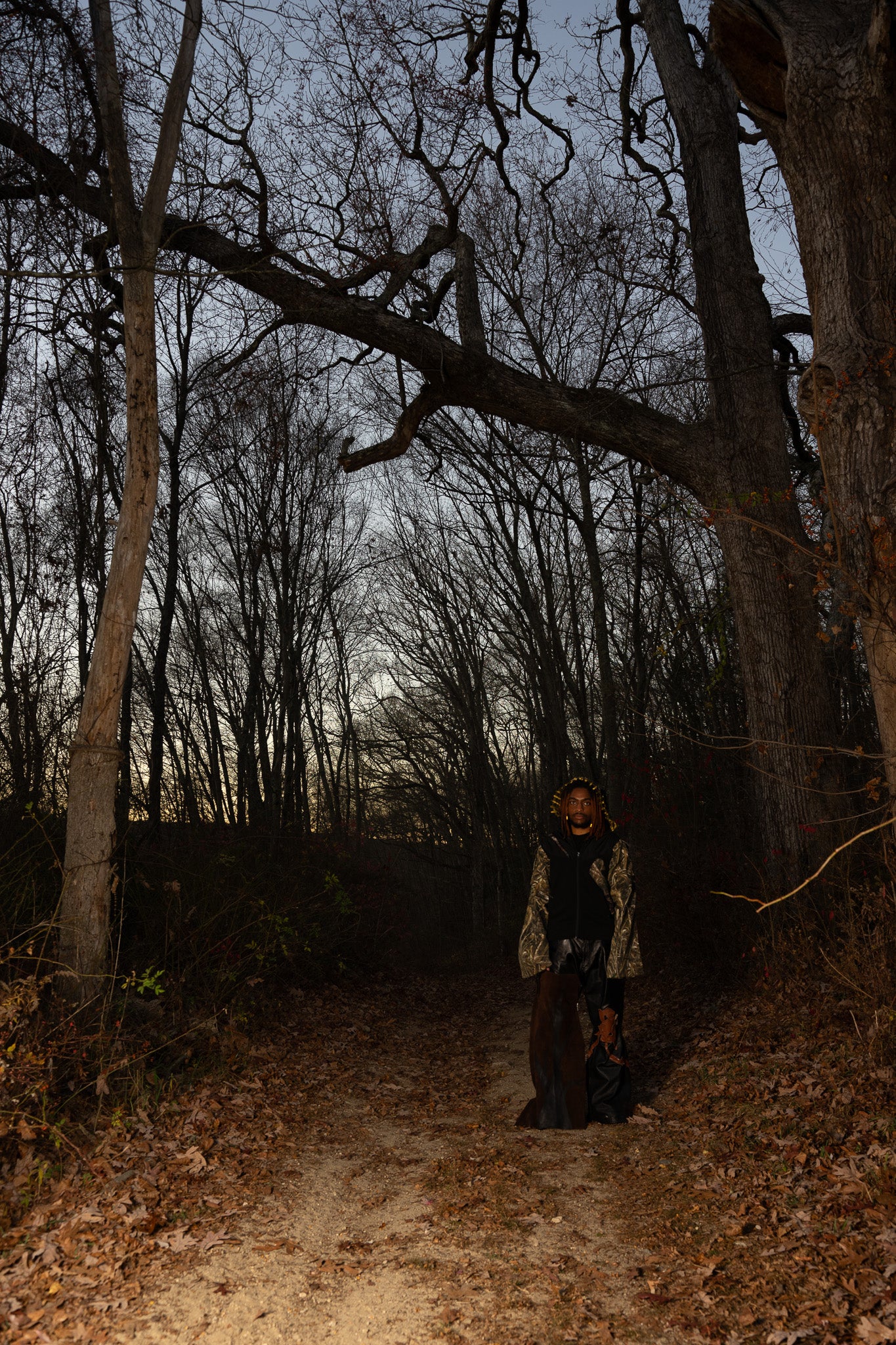 twisted branches zip up