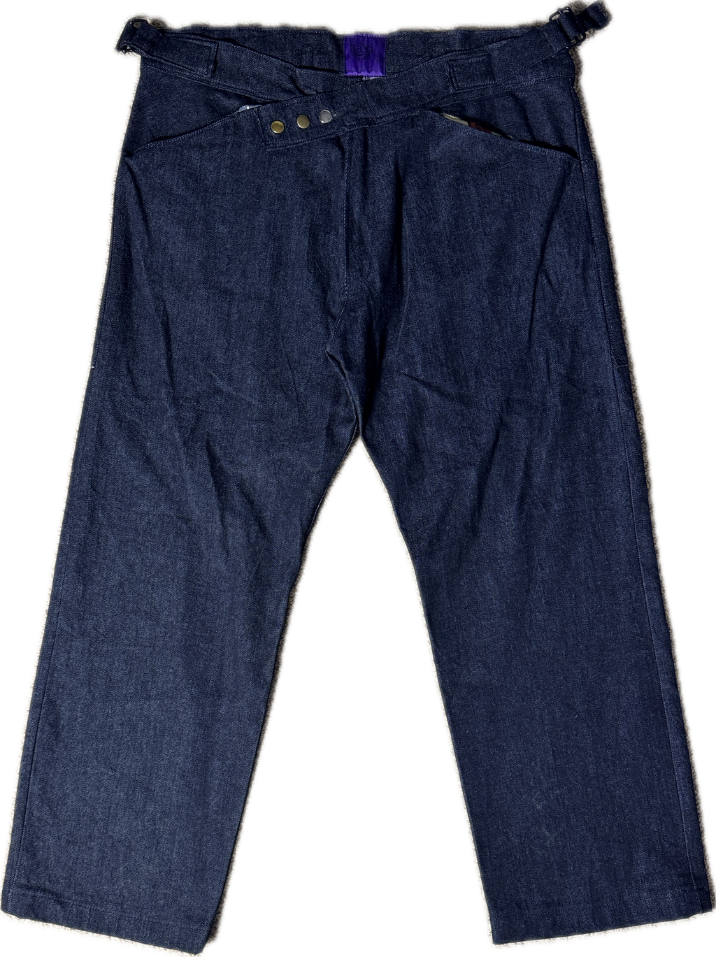 Triple Snap Straight Leg Jeans