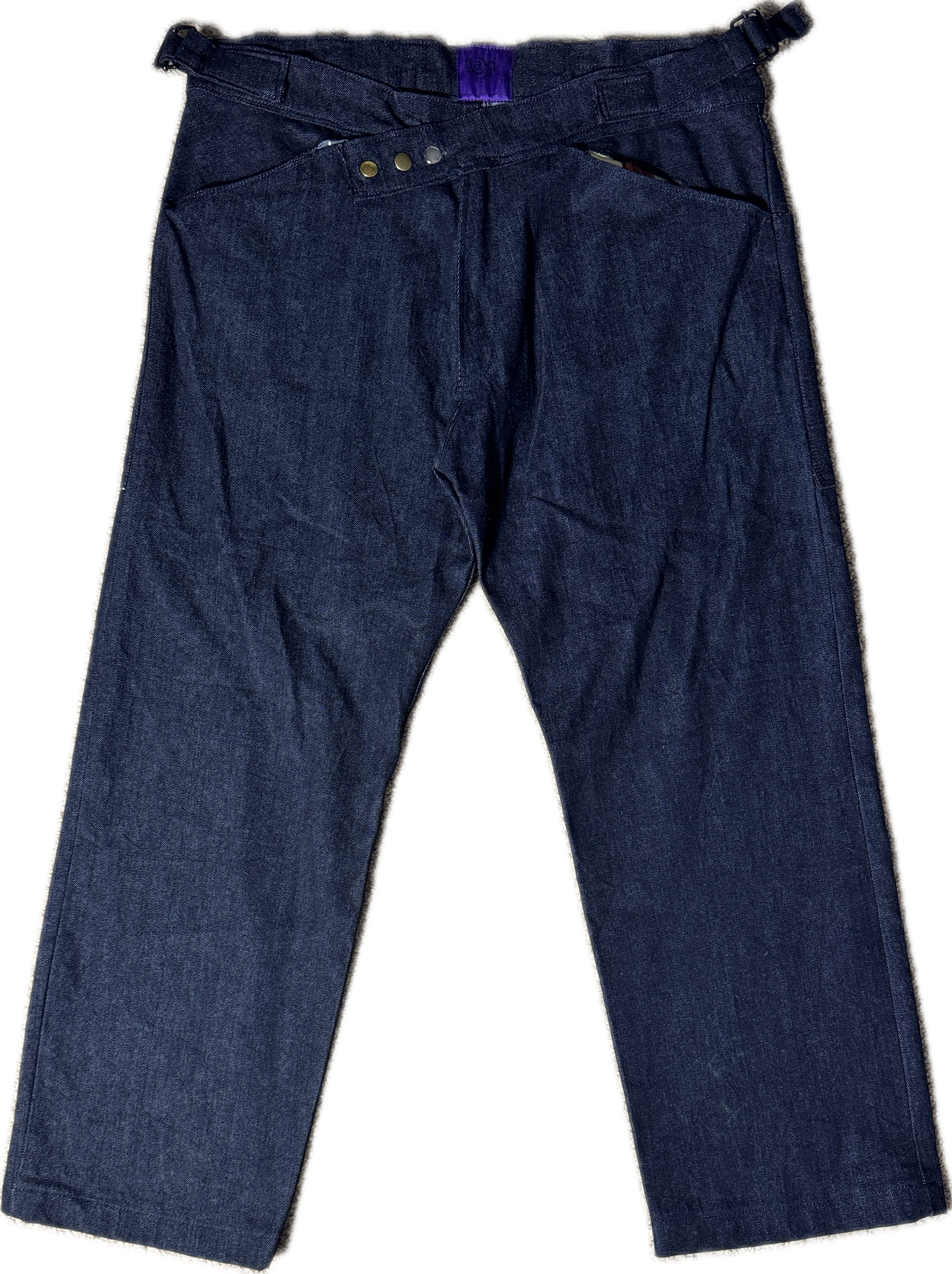 Triple Snap Straight Leg Jeans