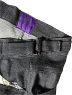 Triple Snap Straight Leg Jeans