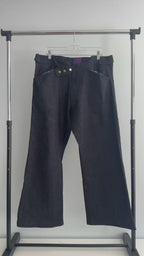 Triple Snap Straight Leg Jeans